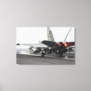Ein F/A-18C Hornet startet vom Cockpit Leinwanddruck