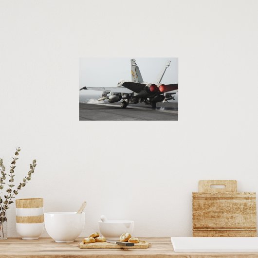 Ein F/A-18C Hornet startet vom Cockpit Poster (Küche)
