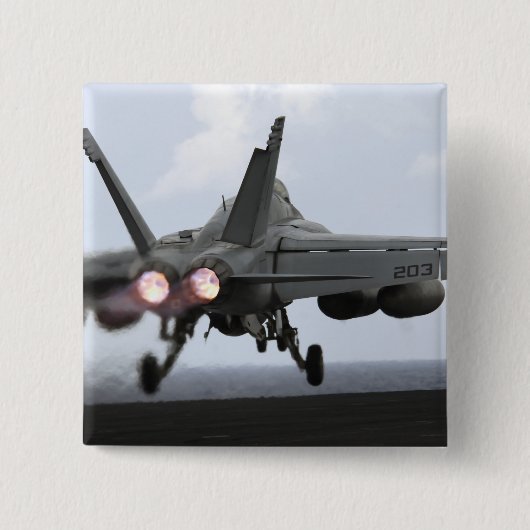 Ein F/A-18E Super Hornet startet Button (Vorderseite)