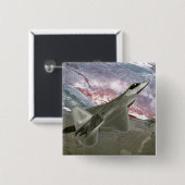 Ein F/A-22 Raptor fliegt eine Trainingsmission Button (Vorne & Hinten)