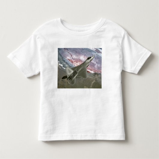 Ein F/A-22 Raptor fliegt eine Trainingsmission Kleinkind T-shirt (Vorderseite)