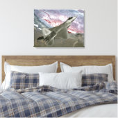 Ein F/A-22 Raptor fliegt eine Trainingsmission Leinwanddruck (Insitu (Schlafzimmer))