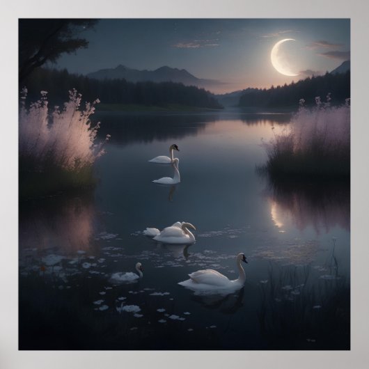 Ein fabelhafter Mondlichtsee Poster (Vorne)