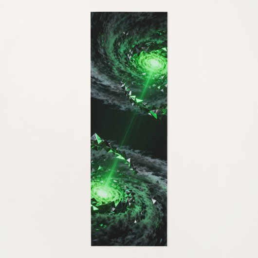 Ein facettenreicher Sturm von Smaragdfarben und eb Yogamatte (Vorderseite)