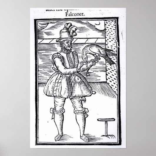 Ein Falconer mit seinem Goshawk Poster (Vorne)
