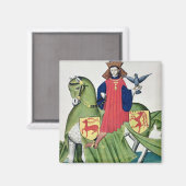 Ein Falconer vom Codex de Capodilista Magnet (Vorderseite/Rückseite)