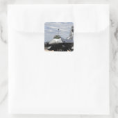 Ein Falken der F-16 Quadratischer Aufkleber (Tasche)