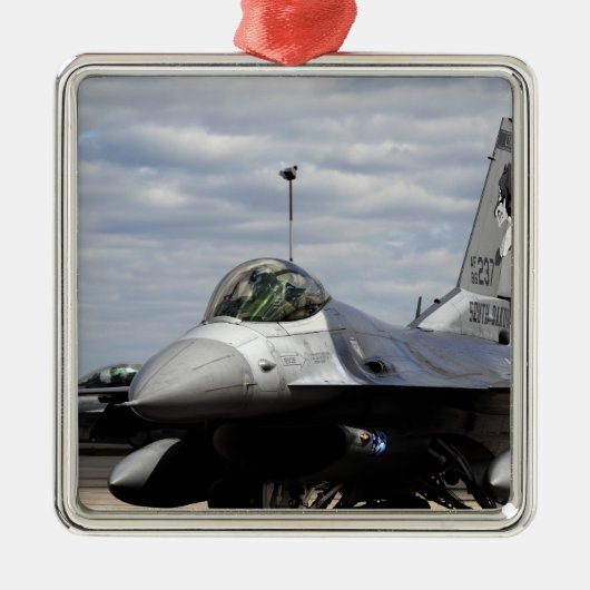Ein Falken der F-16 Silbernes Ornament (Vorne)