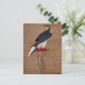 Ein Falken - Koreanischer Scroll aus dem 16. Jahrh Postkarte (Stehend Vorderseite)