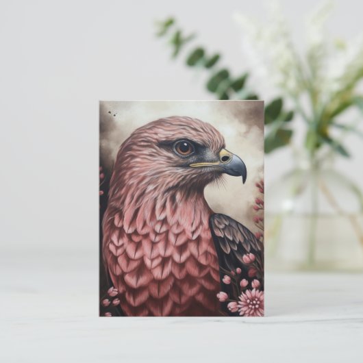 Ein Falkengemälde Postkarte (Stehend Vorderseite)