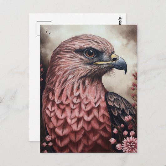 Ein Falkengemälde Postkarte (Vorne/Hinten)