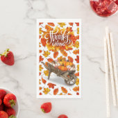 Ein Fall-Erntedank Serviette (Beispiel)