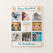 Ein Familienfoto Collage Hanukkah Geschenk Keepake Puzzle (Vertikal)