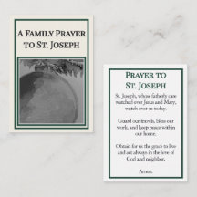 Ein Familiengebet zu St. Joseph Immergrüne Karte