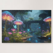 Ein Fantasiegarten mit biolumineszierenden Blume Puzzle (Horizontal)