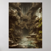 Ein fantastischer alter und verlassener Pool Poster (Vorne)