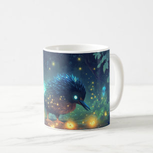 ein fantastischer Vogel in einem dunklen und myste Kaffeetasse
