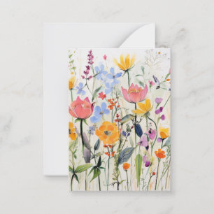 Ein fantastisches Blumendesign, wilde Blumen Mitteilungskarte