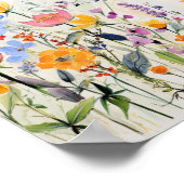 Ein fantastisches Blumendesign, wilde Blumen Poster (Ecke)