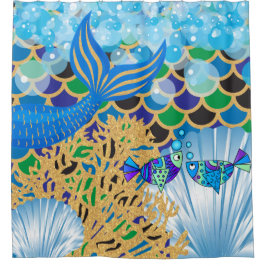 Ein fantastisches Mermaid-Leben Duschvorhang