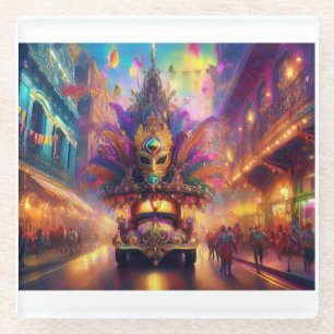 Ein Fantasy-Blick auf eine Mardi Gras Parade Glasuntersetzer