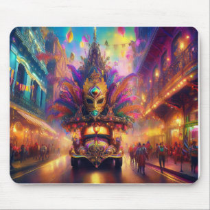 Ein Fantasy-Blick auf eine Mardi Gras Parade Mousepad