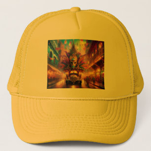 Ein Fantasy-Blick auf eine Mardi Gras Parade Truckerkappe