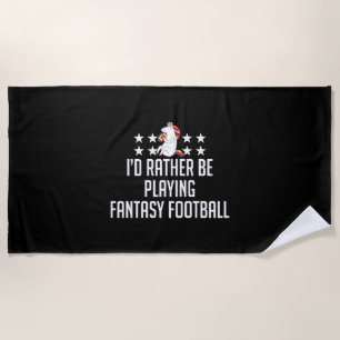 Ein Fantasy-Football-Einhorn spielen Strandtuch