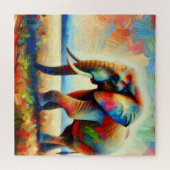 Ein farbenfroher Abstrakter Elefant Puzzle (Horizontal)