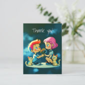 Ein farbenfroher Dank Postkarte (Stehend Vorderseite)