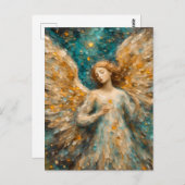 Ein farbenfroher Engel Postkarte (Vorne/Hinten)