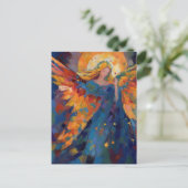 Ein farbenfroher Engel Postkarte (Stehend Vorderseite)