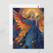 Ein farbenfroher Engel Postkarte (Vorne/Hinten)