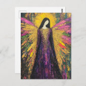 Ein farbenfroher Engel Postkarte (Vorne/Hinten)