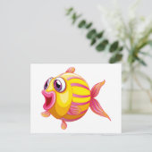 Ein farbenfroher Fisch Postkarte (Stehend Vorderseite)