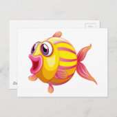 Ein farbenfroher Fisch Postkarte (Vorne/Hinten)