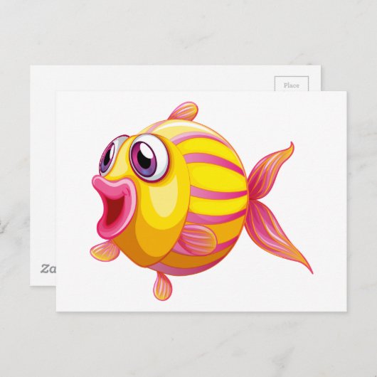 Ein farbenfroher Fisch Postkarte (Vorne/Hinten)