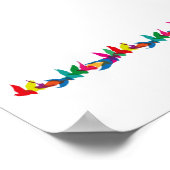 Ein farbenfroher Flug extravagant Poster (Ecke)