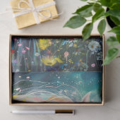 Ein farbenfroher Fluss Seidenpapier (Geschenk)