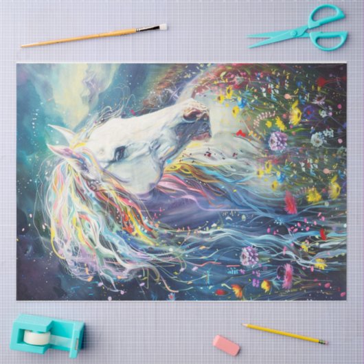 Ein farbenfroher Fluss Seidenpapier (Basteln)