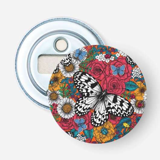 Ein farbenfroher Garten Flaschenöffner (Vorderseite)