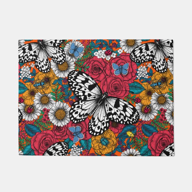 Ein farbenfroher Garten Fußmatte (Vorderseite)