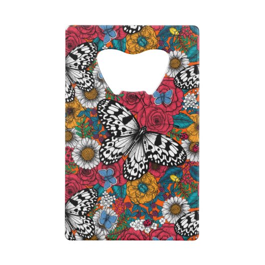 Ein farbenfroher Garten Geldbeutel Flaschenöffner (Vorderseite)