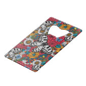 Ein farbenfroher Garten Geldbeutel Flaschenöffner (Rückseite Schrägansicht)