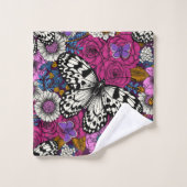 Ein farbenfroher Garten II Badhandtuch Set (Waschlappen)