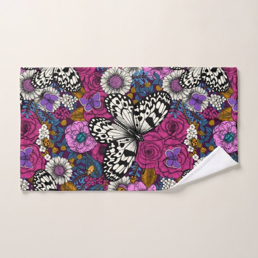 Ein farbenfroher Garten II Badhandtuch Set (Handtuch)
