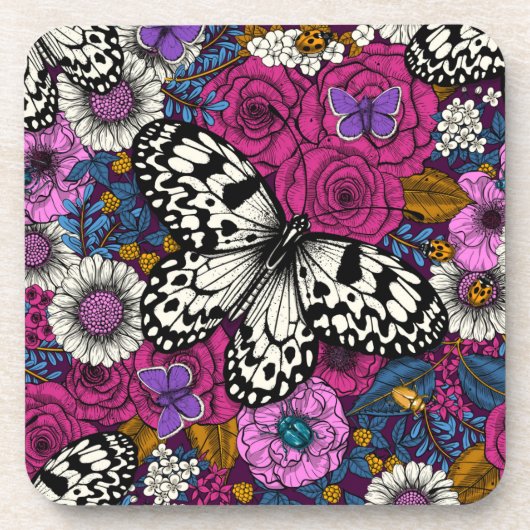 Ein farbenfroher Garten II Getränkeuntersetzer (Vorderseite)