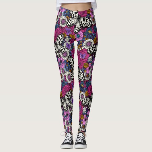 Ein farbenfroher Garten II Leggings (Vorderseite)