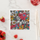 Ein farbenfroher Garten Serviette (Beispiel)