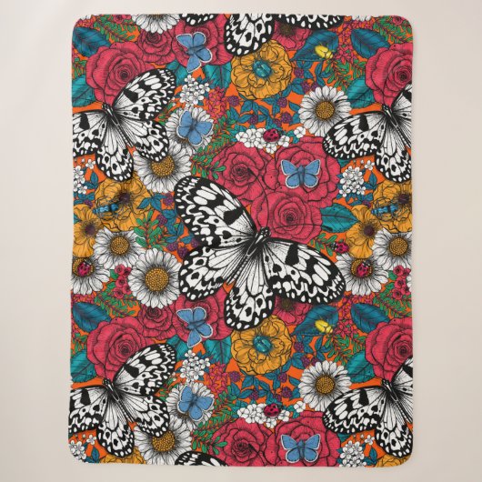 Ein farbenfroher Garten Sherpadecke (Vorderseite)